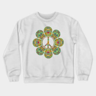 Psychedelic Peace Flower Crewneck Sweatshirt